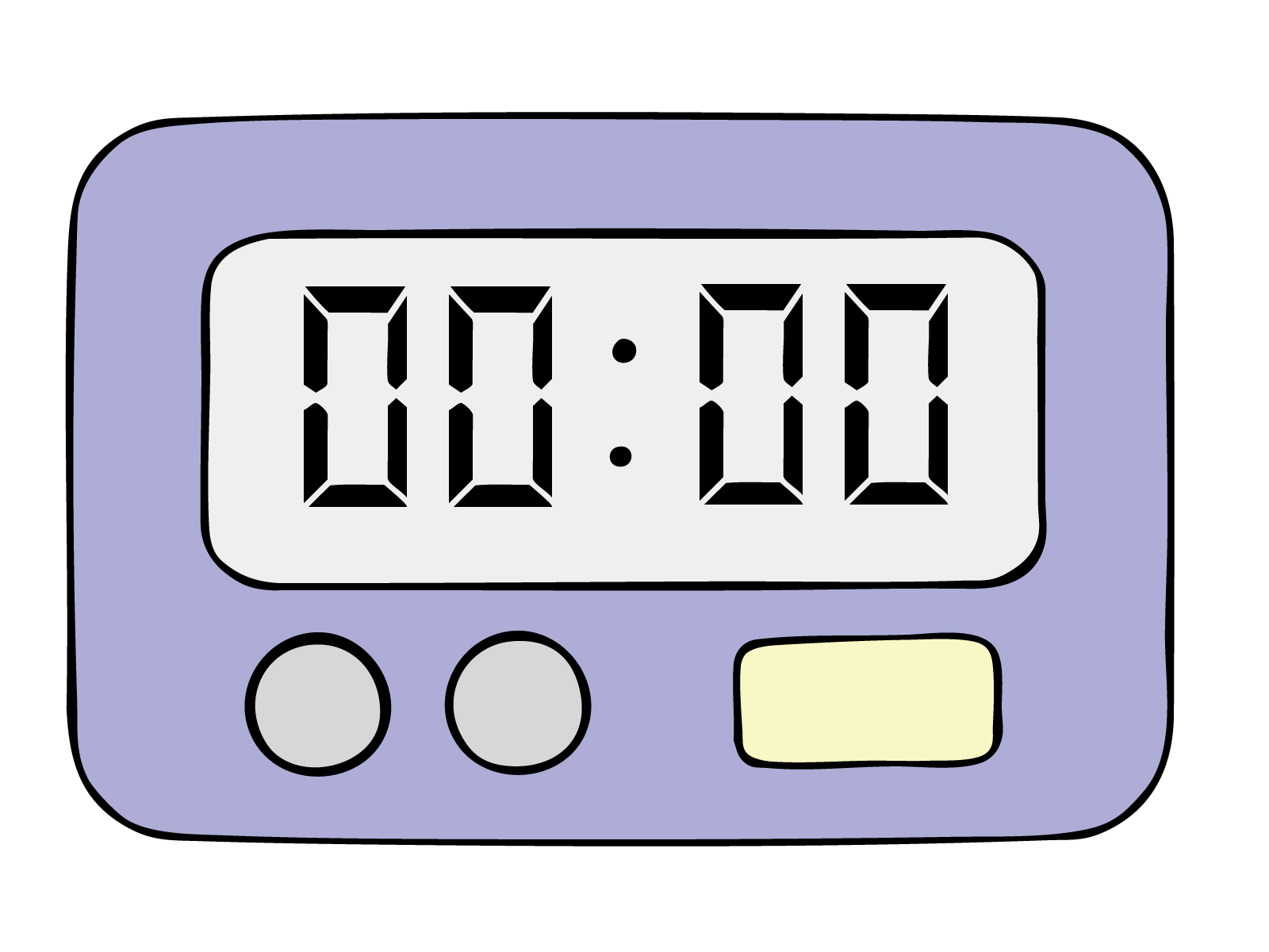 紫色のタイマー本体のイラスト