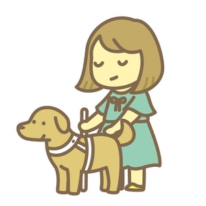 視覚障がいのある女性